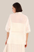 Loose fit embroidered short-sleeved top